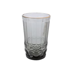 Drikkeglass høyt LUNA 350ml, D8xH12cm, mørkegrå