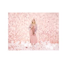 Smällare 'rosa-guld hjärtan' 60 cm