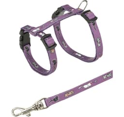 Junior kattungesele med koppel, kattmotiv, 21–33 cm/8 mm, 1,20 m, Trixie
