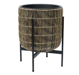 Plantekasse FLET med stativ 38x38xH49cm, lysebrun