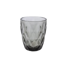 Lågt dricksglas CORAL 250ml, D8xH10cm, mörkgrå