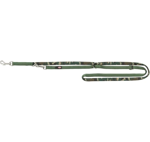 Premium justerbart koppel, neopren vadderad, M–L: 2,00 m/20 mm, kamouflage/skog