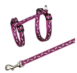 Kattesele med snor, til alle katte, nylon, 27–45 cm/10 mm, 1,20 m, Trixie