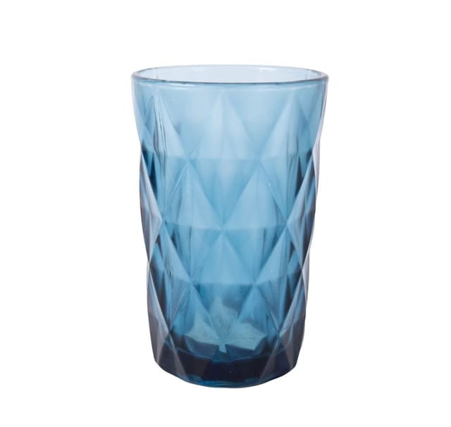 Högt dricksglas CORAL 350ml, D8xH12cm, blått