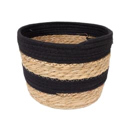 Kurv KENIA-3, D26xH18cm, natur/svart