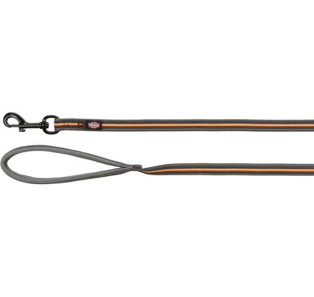 Fusion sporingssnor, gummieret, M–XL: 3 m/17 mm, grafit/papaya