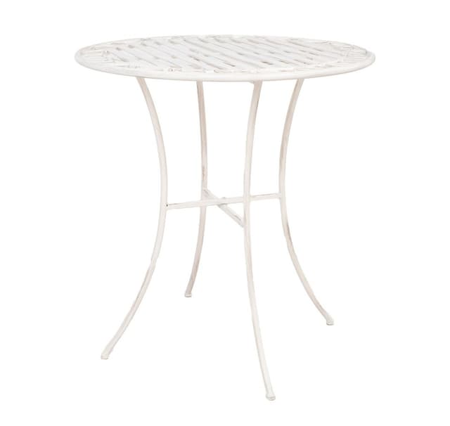 Bord JASMINE D70xH75cm, antikvit metall