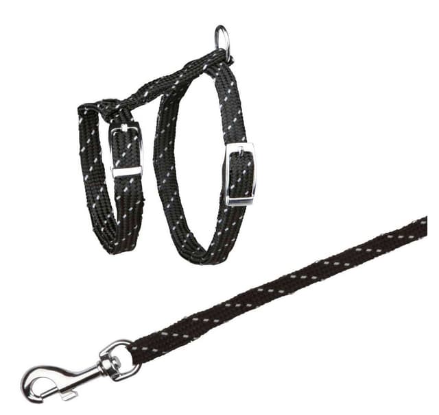 Killingsele med snor, refleks, nylon, 18–35 cm/10 mm, 1,30 m