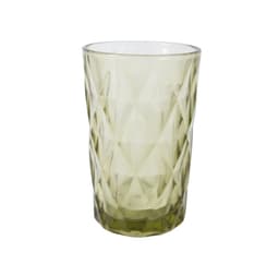 Høyt drikkeglass CORAL 350ml, D8xH12cm, grønn