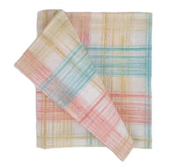 Duk LONETA 136x220cm, rosa-grønn firkant