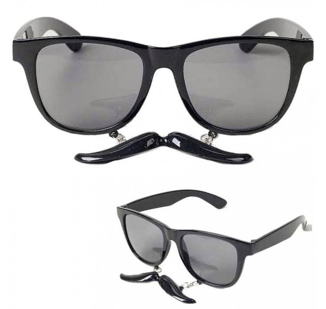 Glasögon + mustasch
