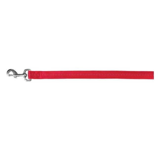 Softline Elegance koppel, M–L: 1,00 m/20 mm, röd/beige