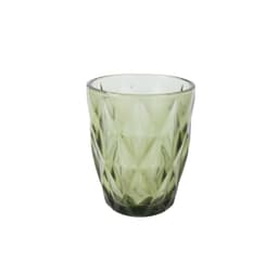 Lågt dricksglas CORAL 250ml, D8xH10cm, grönt