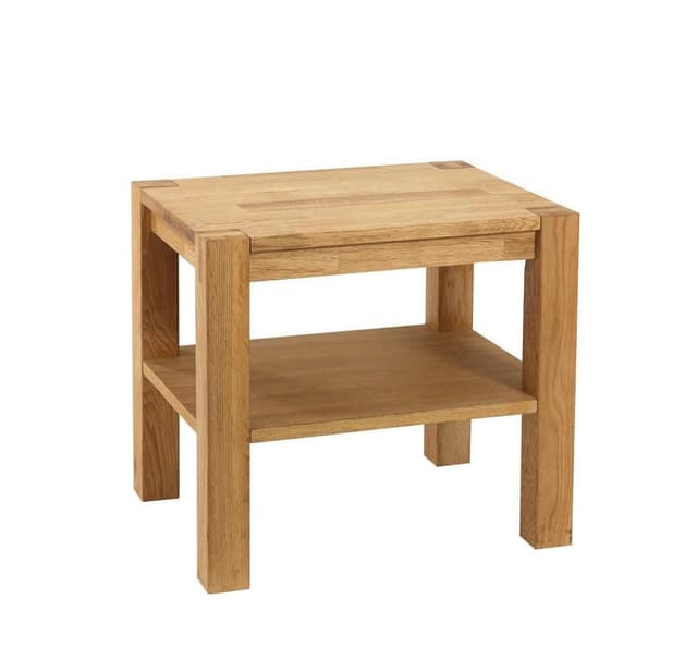 Nattbord CHICAGO NEW, 50x40xH45cm, med hylle, tre: eikefiner, farge: naturlig