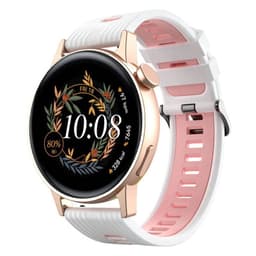 Twin RIB Rannekoru Huawei Watch GT3 (42mm) - Valkoinen/vaaleanpunainen