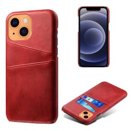 SKALO iPhone 13 PU-nahkainen Korttikotelo - Punainen