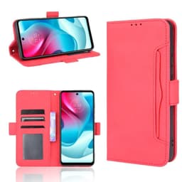 SKALO Moto G60S 6-lokeroa Lompakkokotelo - Punainen