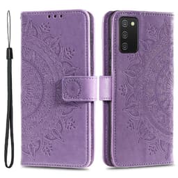 SKALO Samsung A02s / A03s Mandala lompakkokotelo - Violetti
