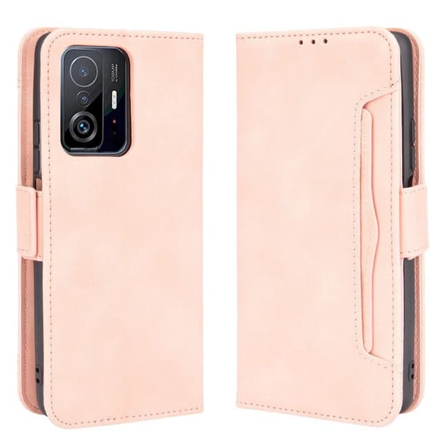 SKALO Xiaomi 11T/11T Pro 6-FACK Plånboksfodral - Rosa