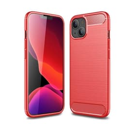 SKALO iPhone 13 Mini Armor Carbon Stöttåligt TPU-skal - Röd