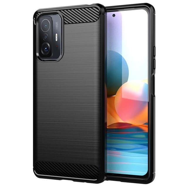 SKALO Xiaomi 11T/11T Pro Armor Carbon Stöttåligt TPU-skal - Svart