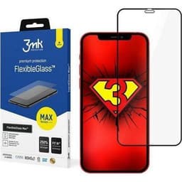 3MK FlexibleGlass Max til iPhone 12/12 Pro, FlexibleGlass, Sort, klar skærmbeskytter