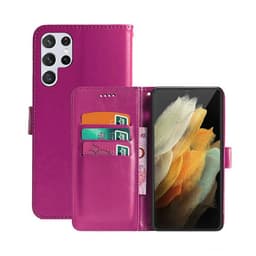 Lompakkokotelo 3-kortti Samsung Galaxy S22 Ultra  - pinkki
