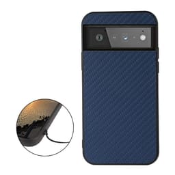 SKALO Google Pixel 6 Pro Carbon Fiber TPU-suojakuori - Sininen