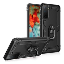SKALO Samsung S21 FE Armor Hybridi metallirengas kuori - Musta