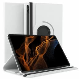 360° roterbar deksel Samsung Galaxy Tab S8 Ultra 14.6 - Hvit