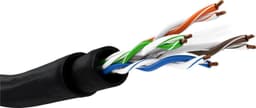 Goobay CAT 6 verkkokaapelisarja ulkoreititykseen, U / UTP, musta