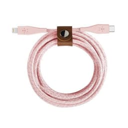 Belkin USB-C to Lightning w/Strap, Pink (1m)