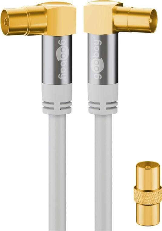 Goobay TV-antennekabel (type 135 dB), 4x skjermet