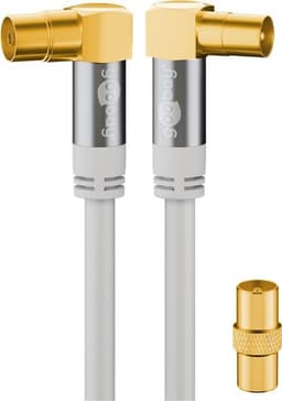 Goobay TV-antennkabel (135 dB), 4x skärmad