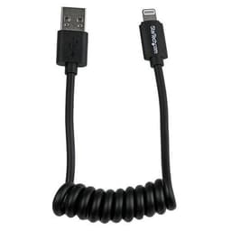 StarTech.com USBCLT30CMB, 0,3 m, Lightning, USB A, Hankjønn, Hankjønn, Sort