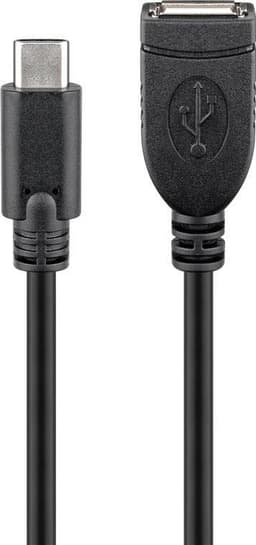 USB-C-förlängningskabel, svart