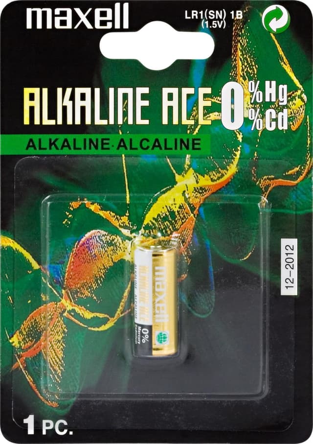 Maxell batterier, SN (LR1), Alkaline, 1,5V, 1-pakning