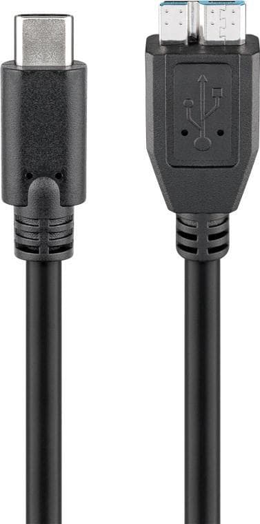 Goobay USB-C™ til Micro-B 3.0-kabel, svart