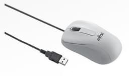 Fujitsu M520, Molempikätinen, Optinen, USB A-tyyppi, 1000 DPI, Musta, Harmaa