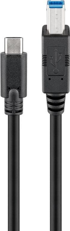 Goobay USB 3.0-kabel USB-C™ til B, svart
