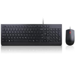 Lenovo Essential Keyboard and Mouse Combo Wired, USB, Mouse included,