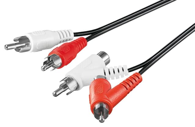 Goobay Stereoanslutningskabel, RCA med genomföring