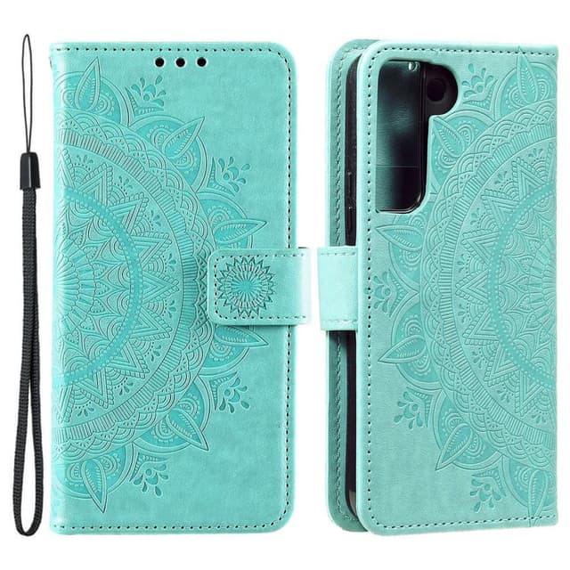 SKALO Samsung S22 Mandala Plånboksfodral - Turkos