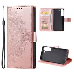 SKALO Samsung S22+ Mandala Flip Cover - Rosa guld - Rosa guld