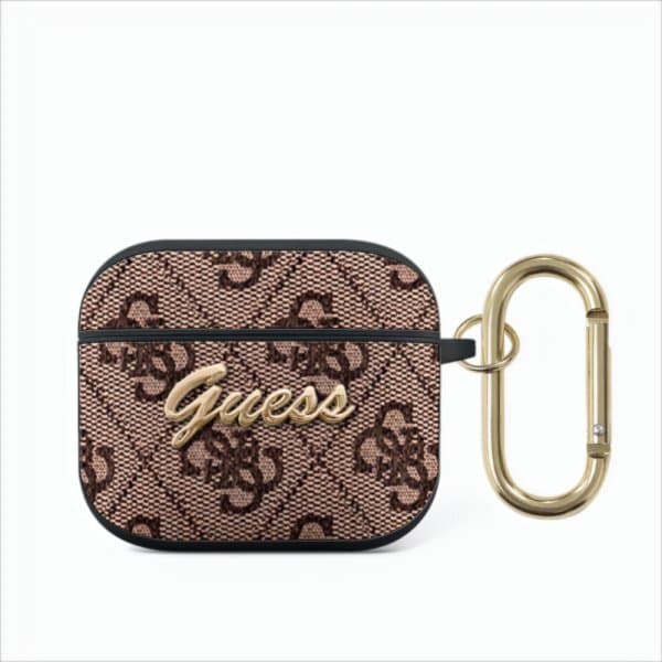 Guess AirPods 3 Kuori 4G Script Ruskea