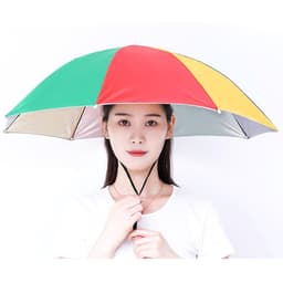 Paraplyhat Plast / Oxford stof Flerfarvet