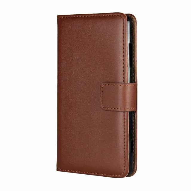 SKALO OnePlus Nord 2 Flip Cover m. Pung i Ægte Læder - Brun