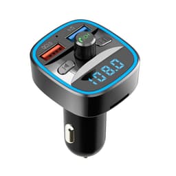 Bluetooth FM-sändare för bil med QC3.0 laddare och LED