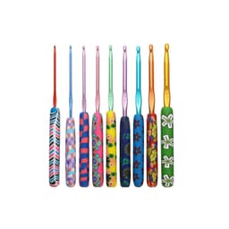 Virkkuukoukkusarja 2-6 mm 9 kpl Monivärinen