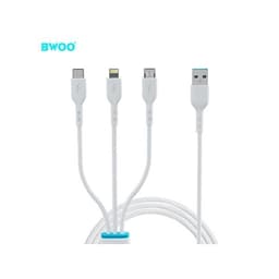 BWOO 3-i-1 USB - iPhone USB-C microUSB